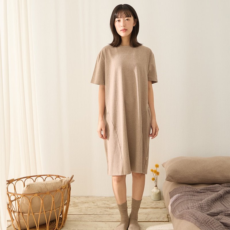 MIT organic cotton side cutout dress - 2 colors in total - ชุดเดรส - ผ้าฝ้าย/ผ้าลินิน หลากหลายสี