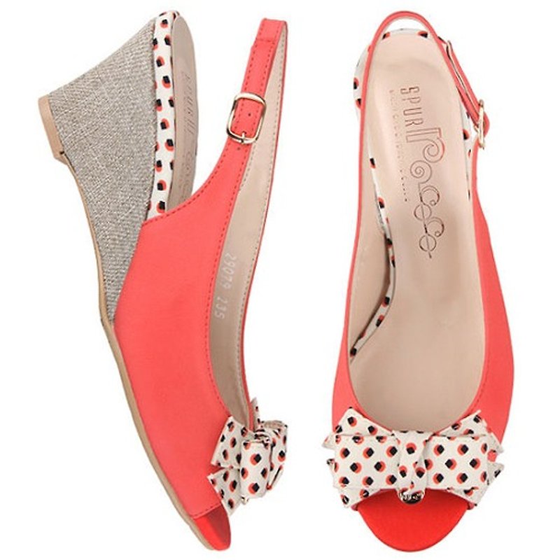 SPUR Adorable Dot Bow 29079 RED(Cannot be exchanged) - High Heels - Genuine Leather 