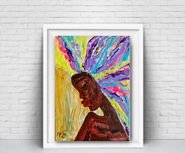 PORTRAIT ヴィンテージ ベルベット コート Abstract Art
