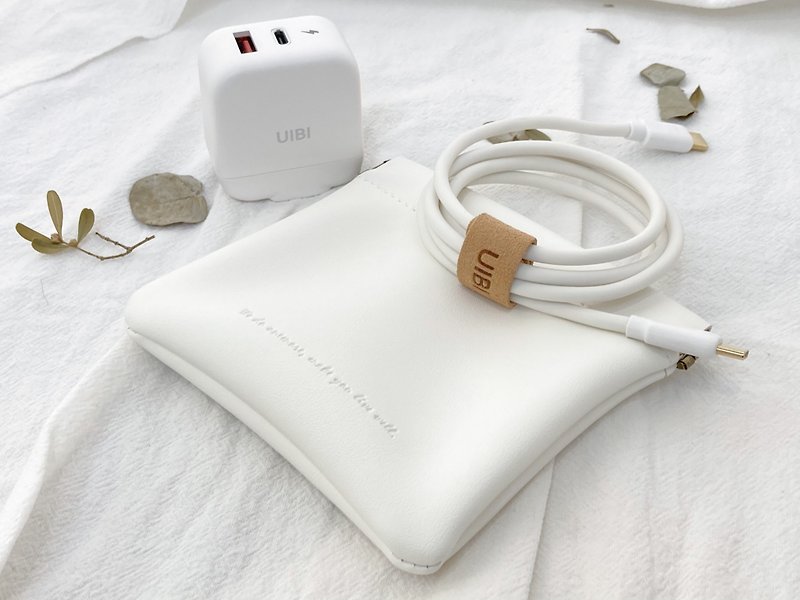 onemore Leather storage pouch - กระเป๋าเครื่องสำอาง - หนังเทียม ขาว