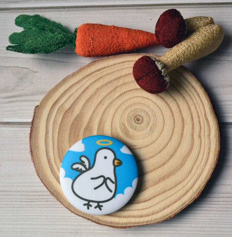 伸縮自如的雞與鴨徽章天使款 - 徽章/別針 - 其他材質 藍色