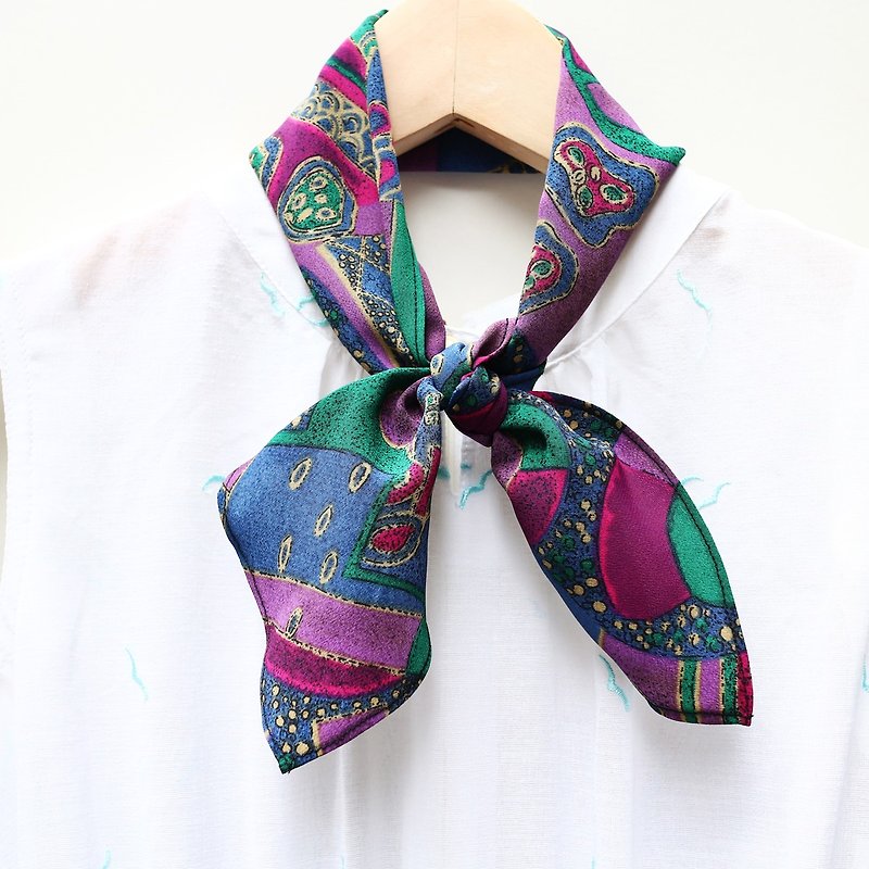 JOJA │ Japan old cloth system handmade long scarf / scarf / hair band / hand belt - ผ้าพันคอ - ผ้าฝ้าย/ผ้าลินิน หลากหลายสี