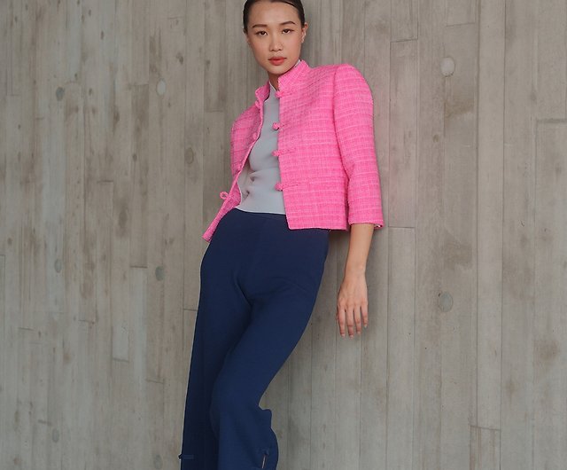花柄唐スーツジャケット (ピンク) | ワークウェア | 香港デザイン