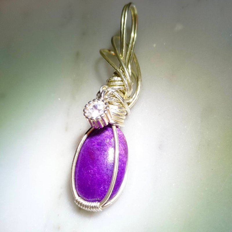 龍彩【舒俱徠吊墜】AP23 舒俱萊項鍊 sugilite 南非國寶石 - 項鍊 - 寶石 紫色