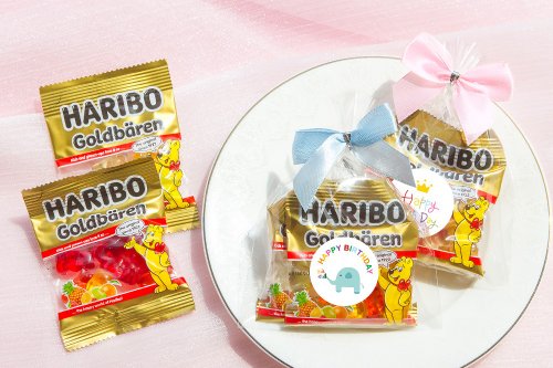 幸福朵朵 婚禮小物 花束禮物 生日快樂版 德國小熊軟糖2入糖果包 2款可挑 生日分享 幼兒園慶生