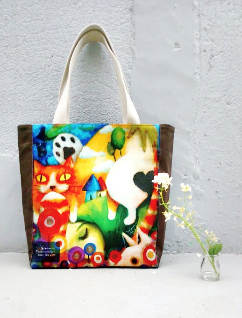 symbiosis on the same land - shoulder bag - กระเป๋าแมสเซนเจอร์ - ผ้าฝ้าย/ผ้าลินิน 