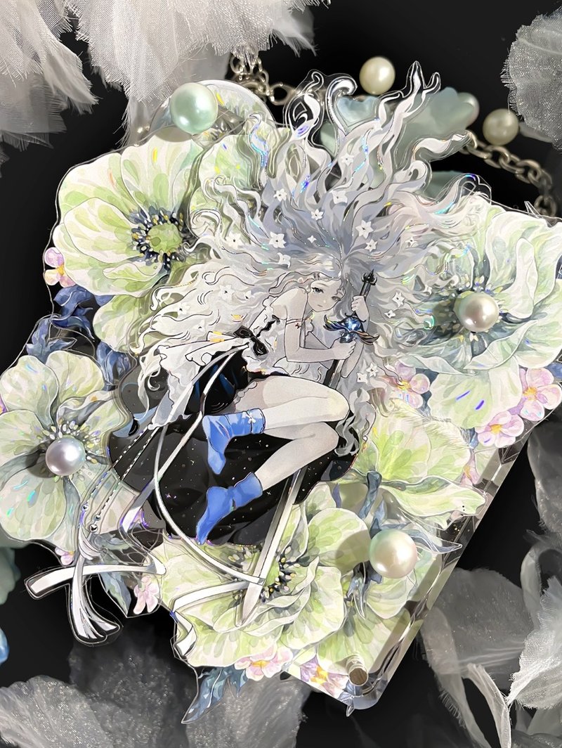 聖祈 闇を照らす光の少女 PET マスキングテープ 貝殻銀 (kiss-cut) - マスキングテープ・PET テープ - その他の素材 多色