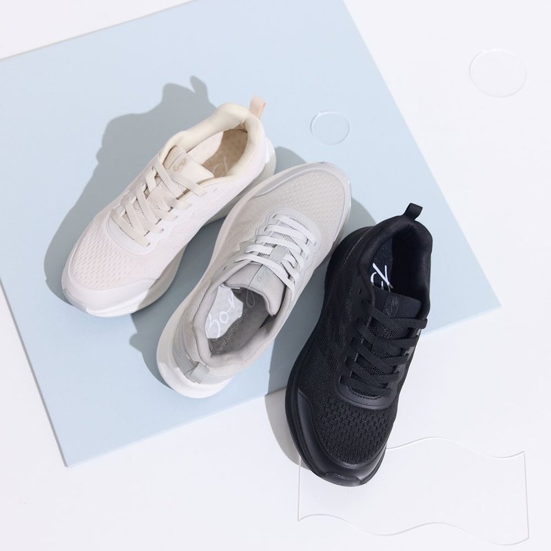 現貨 透氣防水 ! 柔軟零著感厚底緩震休閒鞋 - 女休閒鞋/帆布鞋 - 其他人造纖維 多色