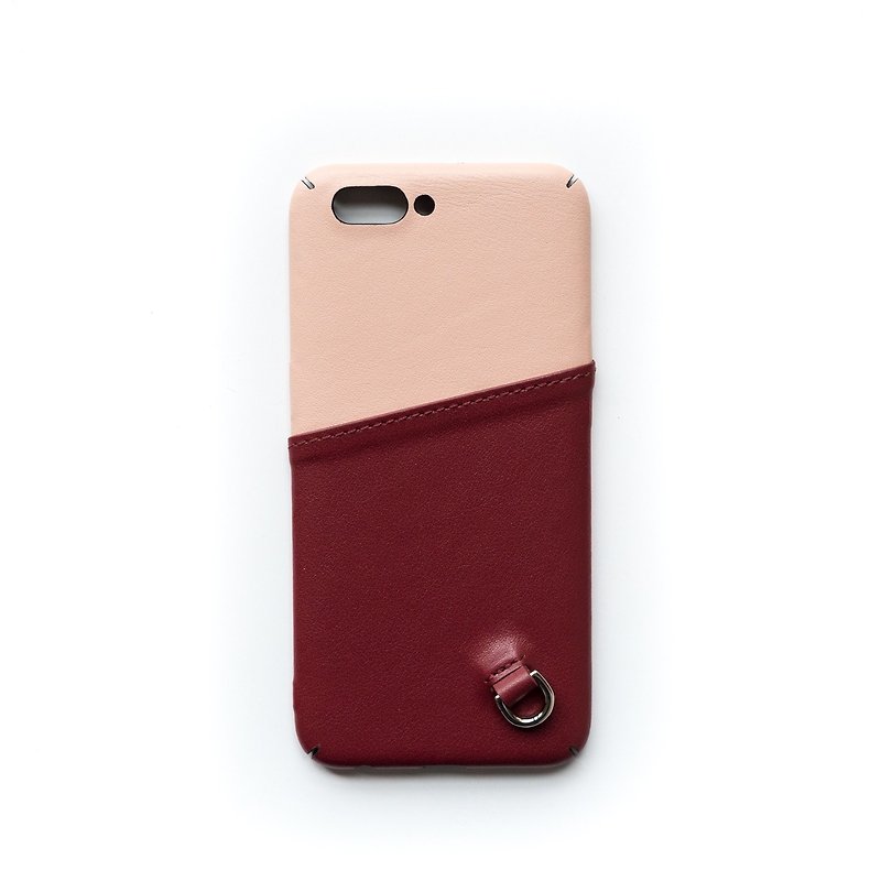 Patina | Genuine leather handmade OPPO R11. Android leather phone case · Pure leather back shell - Phone Cases - Genuine Leather Multicolor