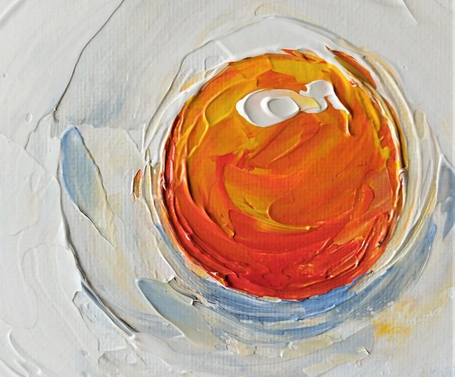 送料無料 いくらから ユニークな目玉焼きの絵: フードアートでキッチンを飾りましょう 絵画