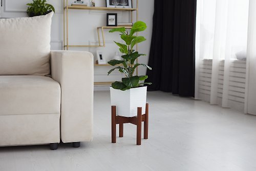WOODPRESENTS Indoor wood plant stand 25-60cm height - Modern house planter pot holder