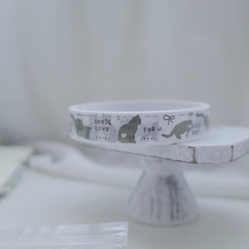 Cat Delivery - OPP Tape - Washi Tape - Plastic Gray