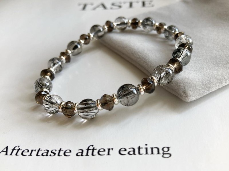 Avoiding evil and blocking villains to remove negative energy black hair crystal X tea crystal crystal bracelet can be transferred to bracelet - Bracelets - Crystal 