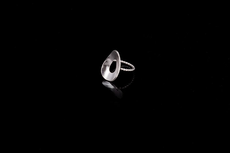 Geometric ring drop shape - General Rings - Other Metals Silver