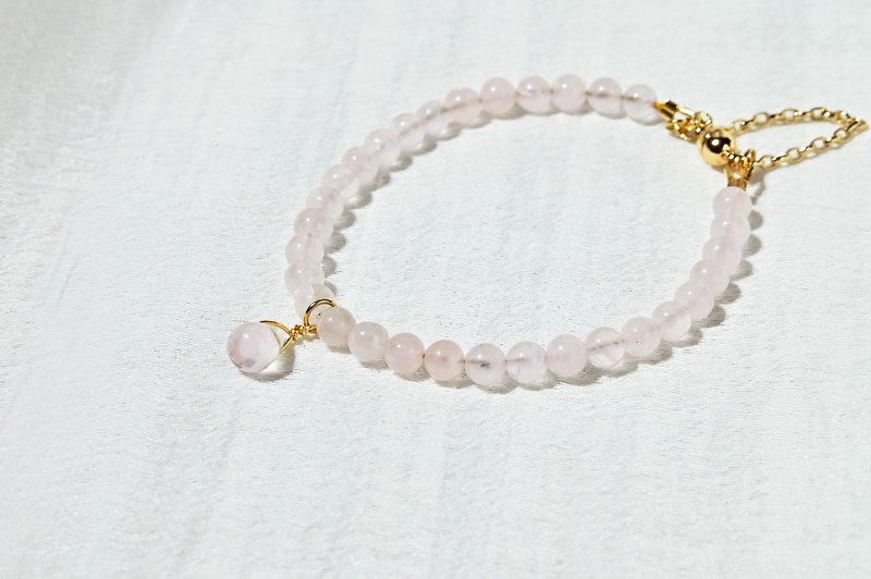 Small raindrop magnetic buckle bracelet / pink crystal / JIEGEM sister's jewelry - สร้อยข้อมือ - เครื่องเพชรพลอย สึชมพู