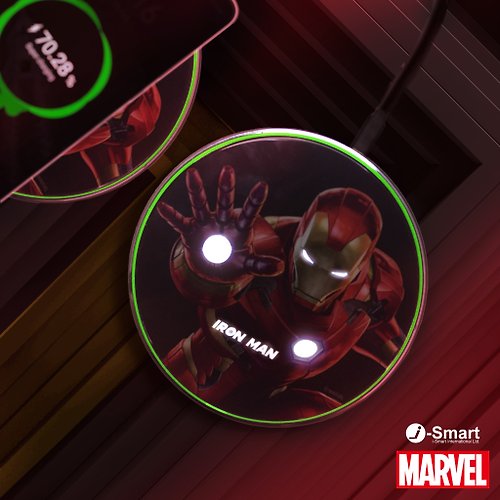 i-Smart MARVEL-10W快充無線充電板-Iron Man