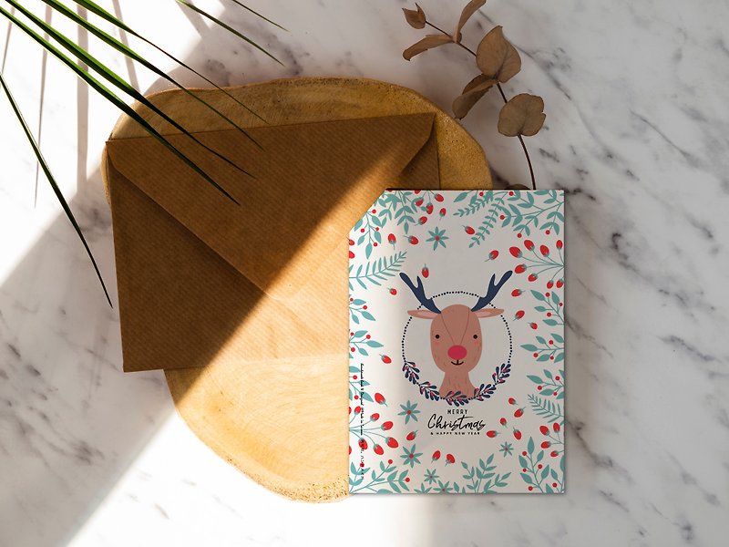 Elk’s Secret Garden【CM17040】Rococo Strawberry Handmade Postcard with Envelope - Cards & Postcards - Paper 