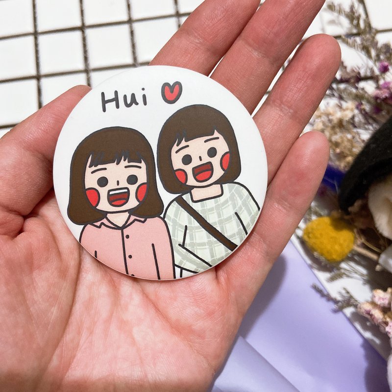 【CHIHHSIN Xiaoning】Custom Badge_Q Portrait - เข็มกลัด - พลาสติก 