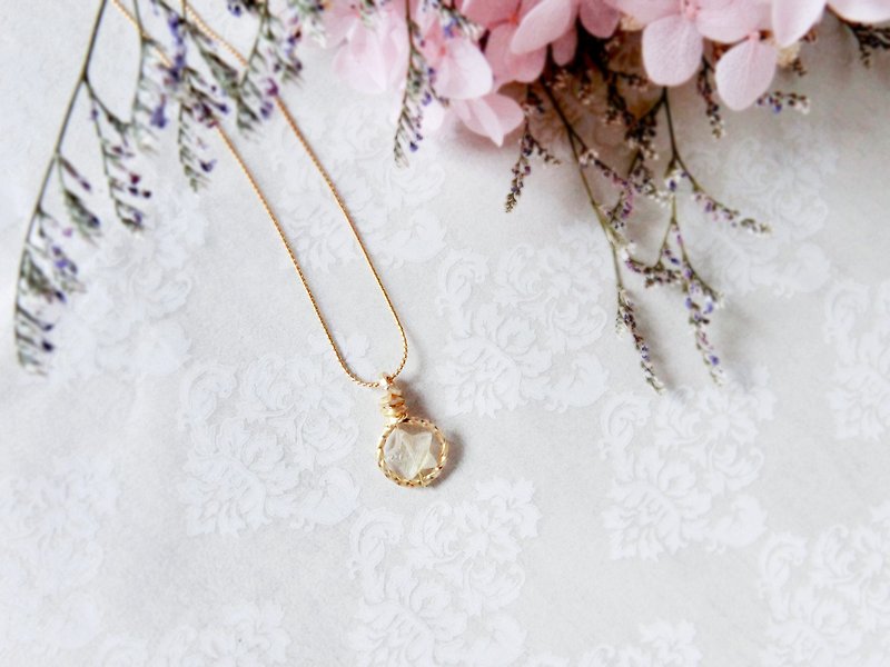【Star Picking】Fajing Wishing Necklace - Necklaces - Gemstone Gold