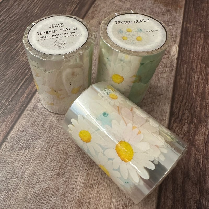 My Daisy / PET Tape (5.5cm x 5M) - 紙膠帶/和紙/PET - 其他材質 