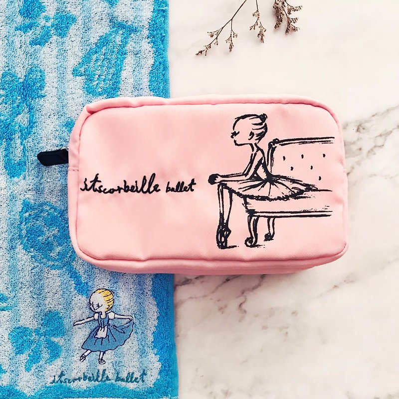Yizike Ballet | Ballet Girl Zipper Storage Bag (Pink) - Toiletry Bags & Pouches - Nylon Pink