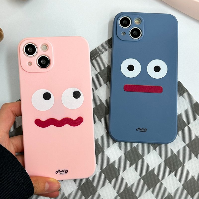 Fun facial expression iPhone mobile phone couple silicone case - เคส/ซองมือถือ - ซิลิคอน หลากหลายสี