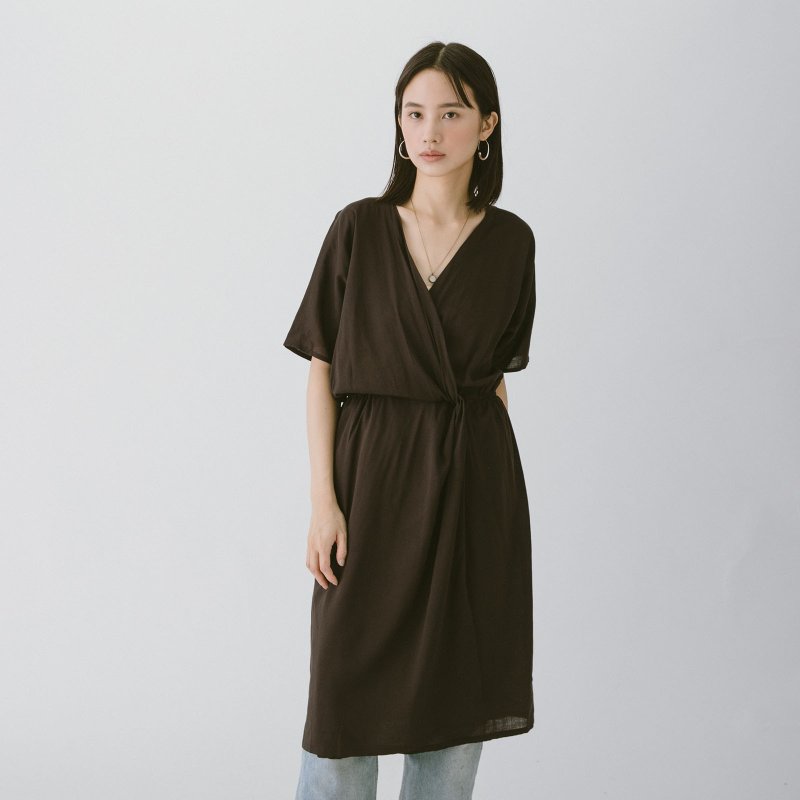 Greek Twist Dress - Black - One Piece Dresses - Cotton & Hemp Black