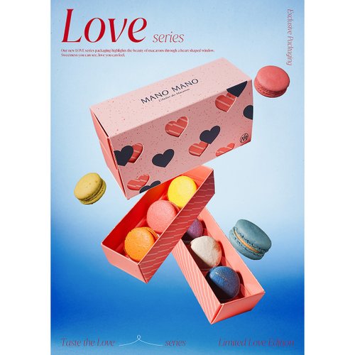 MANO MANO LOVE 系列 義式手工馬卡龍禮盒 6入