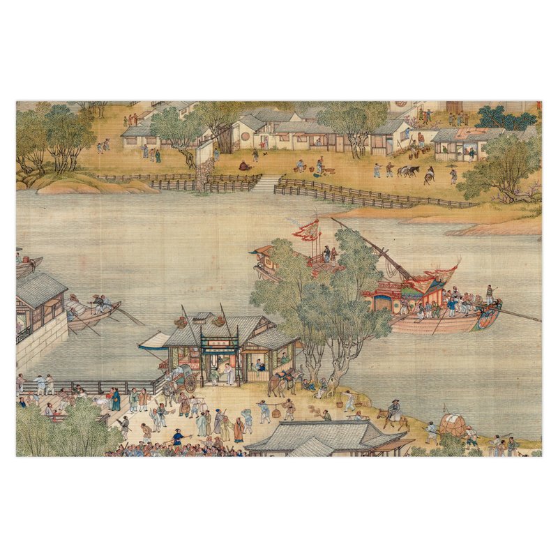 Postcard, Up the River During Qingming, Qing Court painters, Ship - Cards & Postcards - Paper Multicolor