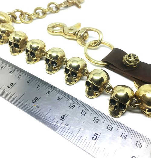 KUSTOMSTYLE 真鍮ウォレットチェーン スカルキーホルダー(オマケ) KUSTOMSTYLE 真鍮ウォレットチェーン スカルキーホルダー(オマケ