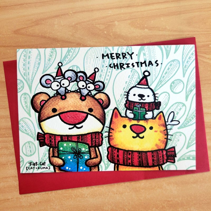 聖誕卡片 -- 聖誕party - 卡片/明信片 - 紙 多色