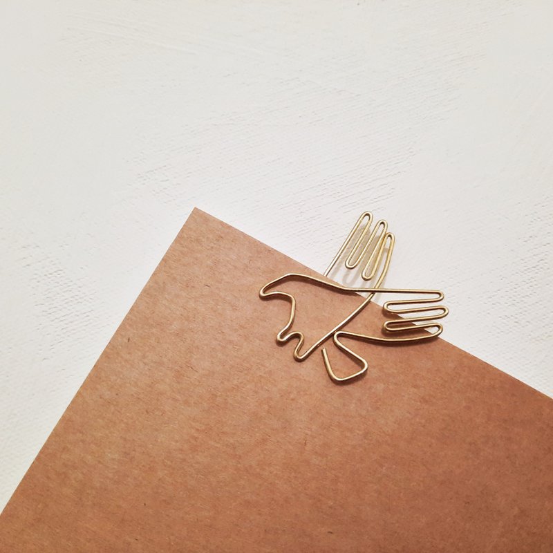 老鷹|書籤|迴紋針 | Alley品牌趣味金工|手工|文青風 - 書籤 - 其他金屬 金色