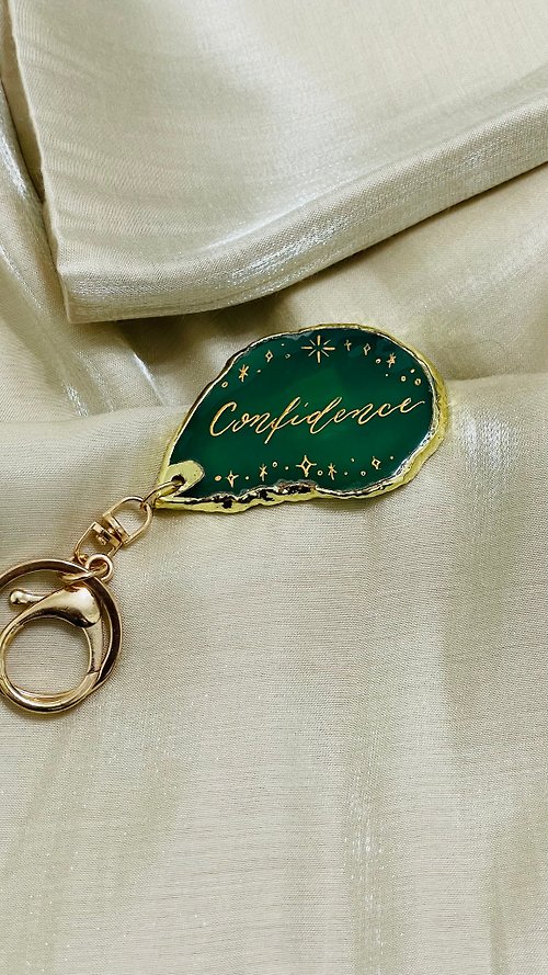 LILYINWRITTEN 【婚宴禮物】【客製化訂製】英文手寫瑪瑙片鑰匙圈