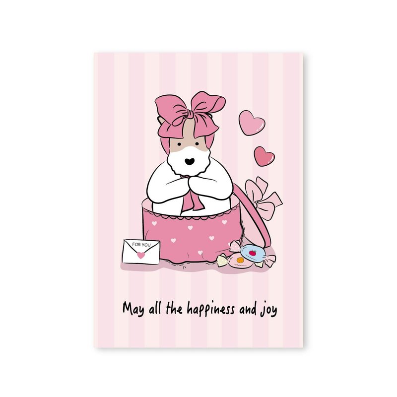 Wirefoxterrier Postcard-I am a gift - Cards & Postcards - Paper Pink