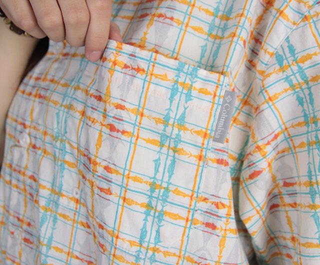 Columbia vintage fishing shirt A01 plaid, short sleeve [Tsubasa.Y vintage  house] - Shop tsubasay Women's Shirts - Pinkoi
