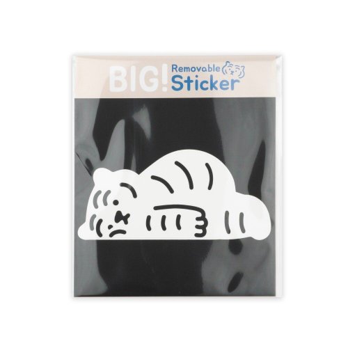 MUZIK TIGER 躺肥虎 白虎軟趴趴 大張 可移除式 造型貼紙 / 單入組