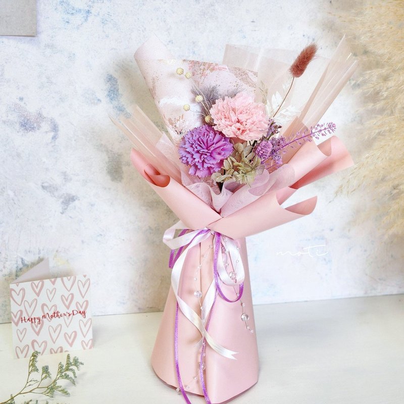 Everlasting Carnation Bouquet S (Glitter B) Carnation Bouquet Everlasting Carnation Bouquet - Dried Flowers & Bouquets - Plants & Flowers Pink