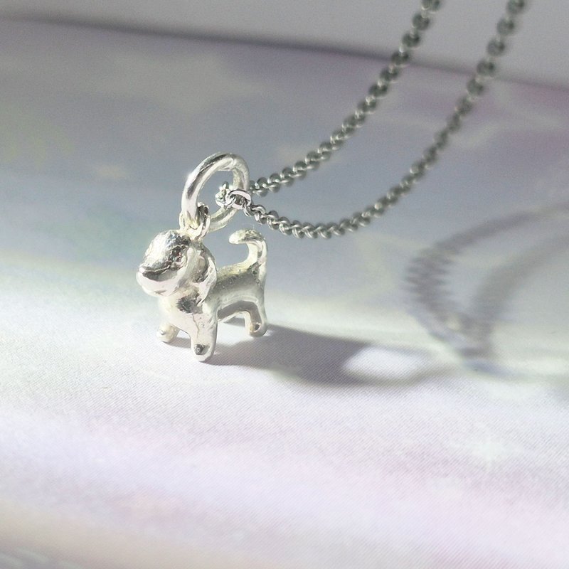 【比法一生】純銀墜子-臘腸犬  925銀手工飾品 - 項鍊 - 銀 銀色