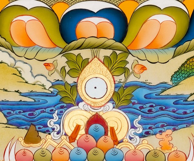 仏教アミターバ・シンガム・タンカアート | チベットアート