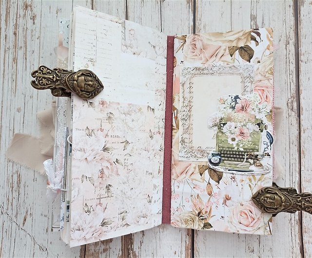 Rose Garden Diary Junk Journal - Compass and Ink