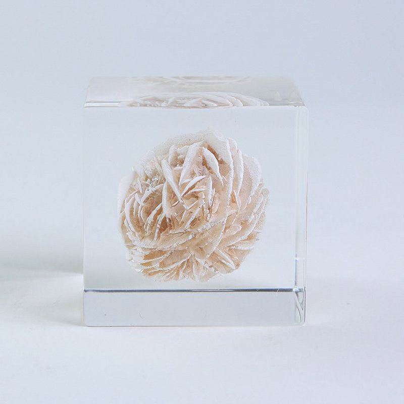 Sola cube Mineral礦石立方塊 沙漠薔薇_逆境中綻放的花朵 - 擺飾/家飾品 - 其他材質 透明