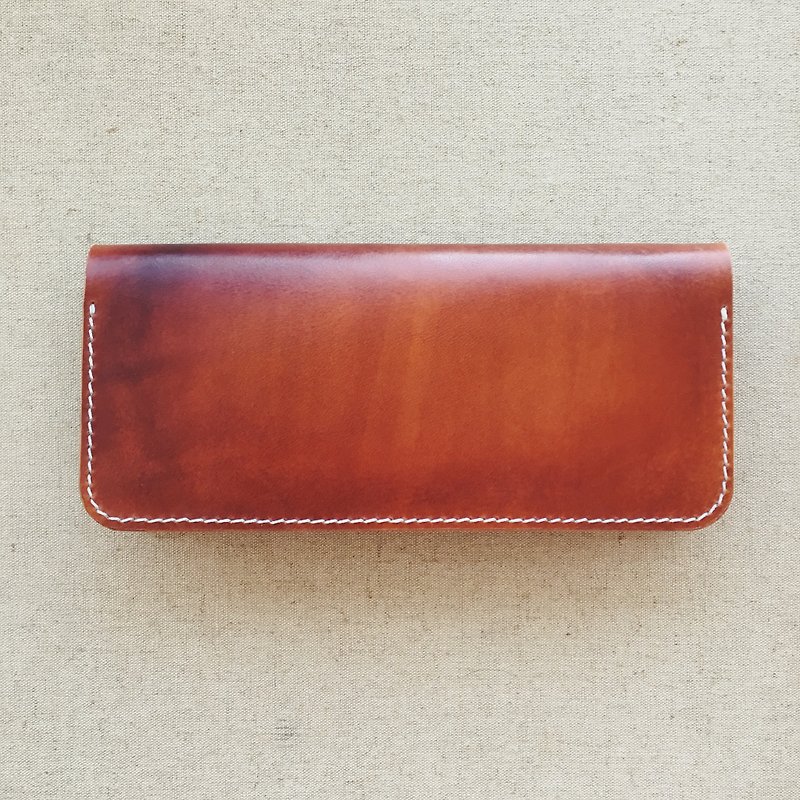 ジェーンウィンドクリップイタリアの野菜タンニングレザー手作り赤茶色の染めデザイン手作りの革のデザインのカスタム - 財布 - 革 