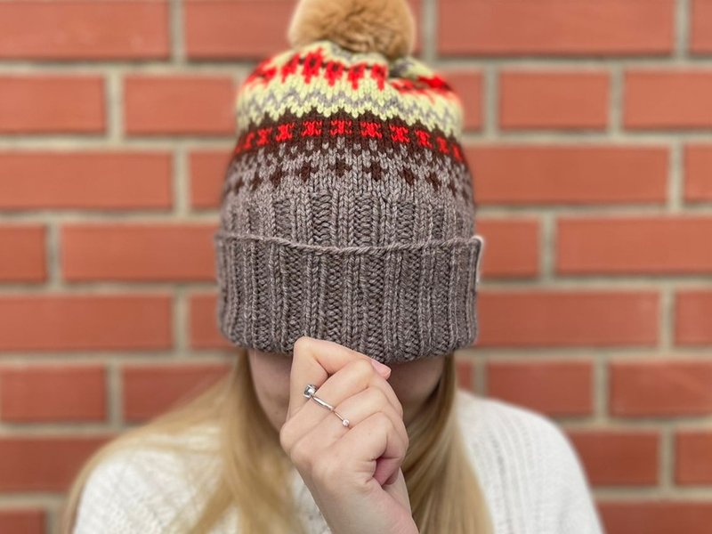 Warm handmade knitted hat | レディース帽子 - หมวก - วัสดุอื่นๆ หลากหลายสี