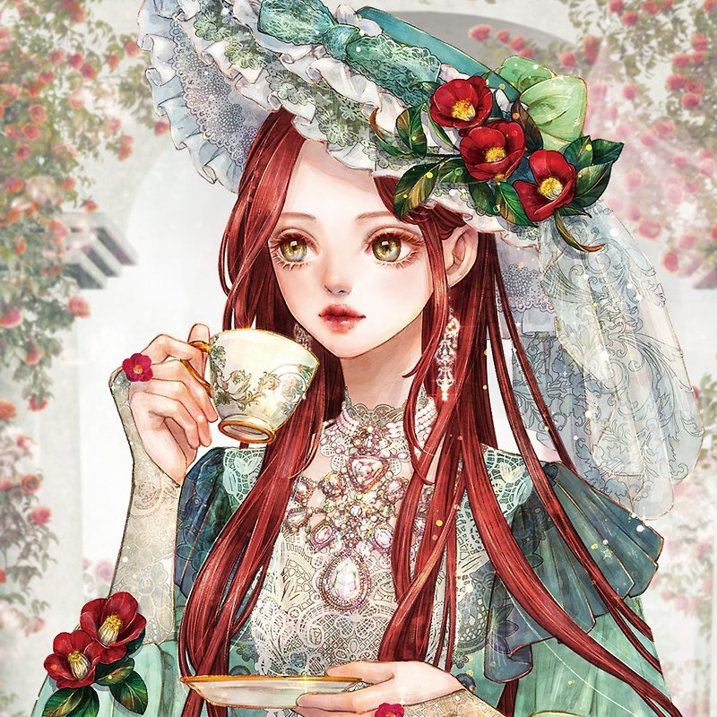 (限定販売)Camelia Teatime ステッカー - シール - 紙 