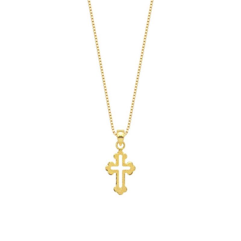 Treasure Chest Gold Jewelry 9999 Gold Pure Gold Pendant/Necklace/Clavicle Chain - สร้อยคอ - ทอง 24 เค สีทอง