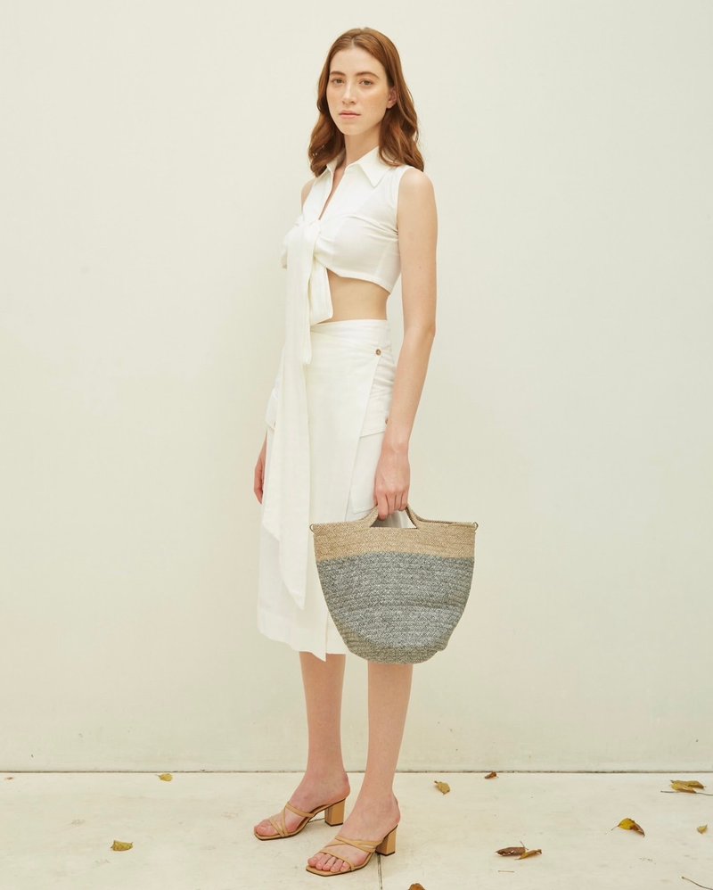 ALBA | TOTE BAG M - 手提包/手提袋 - 塑膠 灰色