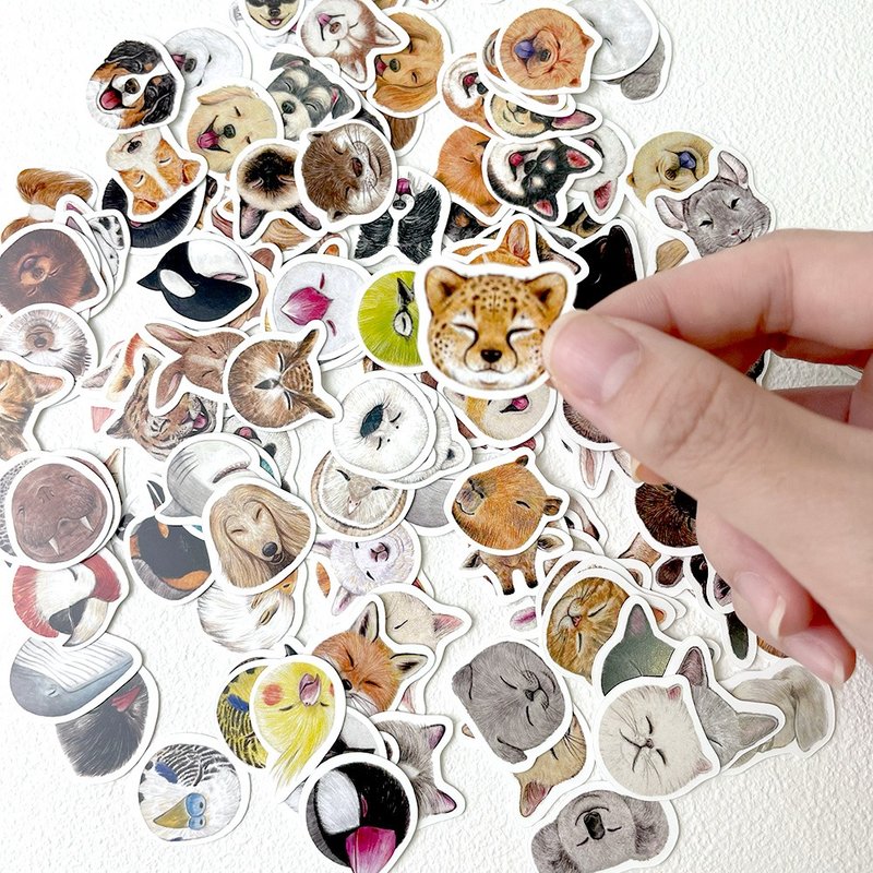 [A variety of combinations available] Illustration animal avatar waterproof stickers - สติกเกอร์ - กระดาษ หลากหลายสี