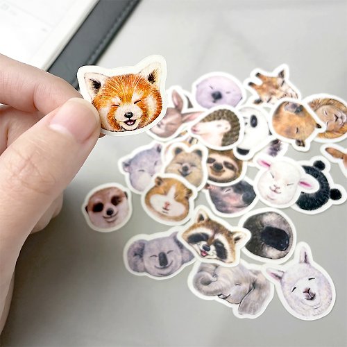 LITTLE GRAY 【 6 種組合可選 】狗狗、貓咪、動物、鳥兒頭像系列貼紙