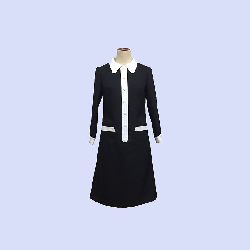 retro one-piece marianne - One Piece Dresses - Polyester Black