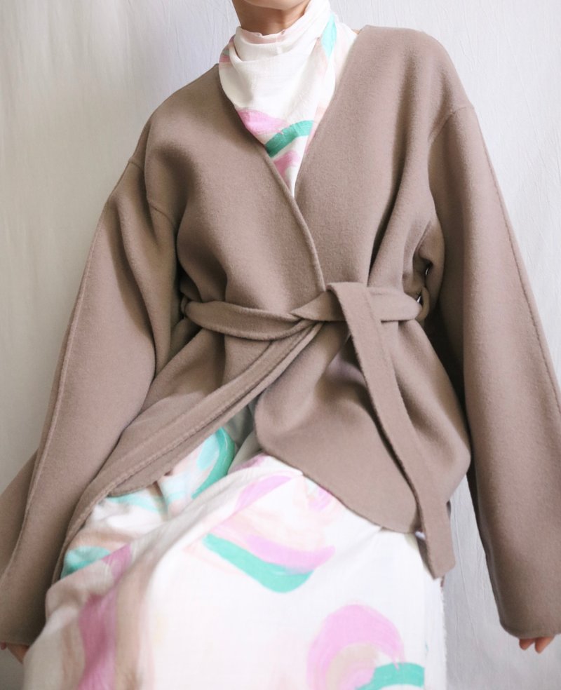 Jules Jacket 高含量cashmere羊毛外套 灰棕已補貨 - 女大衣/外套 - 羊毛 